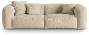 Beżowa aksamitna sofa modułowa 240 cm Martina – Micadoni