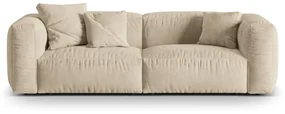 Beżowa aksamitna sofa modułowa 240 cm Martina – Micadoni