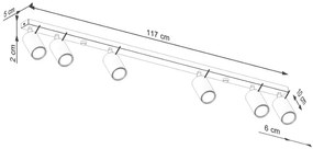 Sześciopunktowa czerwona lampa reflektorowa - M067 L4-A32