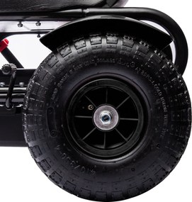 Gokart dla dzieci HOMCOM z regulacją siedziska i hamulcem ręcznym, 5-12 lat, 121 x 58 x 61 cm, Czarny