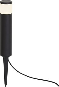 Nowoczesna zewnętrzna lampa typu bollard 12V czarna z LED IP65 - Voltaire Palo