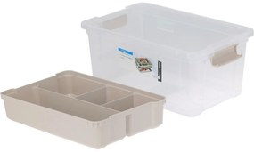 Rozwiązania do przechowywania Plastikowy pojemnikdo przechowywania z wkładem 9 l, 35 x 23 x 17 cm