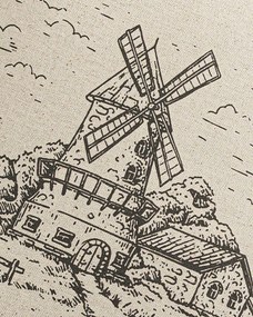 Poszewka na poduszkę Countryside Windmill 45x45 cm