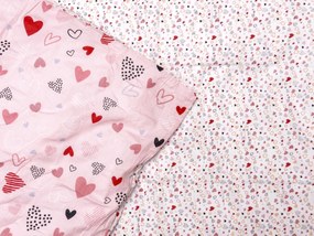 PrzytulneMieszkanie.pl PrzytulneMieszkanie.pl Pościel z kory do łóżeczka Renforcé LOVITA różowa Rozmiar pościeli: 45 x 65 cm | 90 x 140 cm