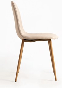 Pakiet 4 krzese z tkaniny Teok