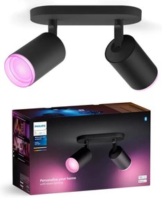 Philips Hue FUGATO 2xGU10 LED RGBW 4,2W 230V czarny, ściemnialne