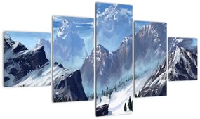 Obraz - Malowane góry (125x70 cm)