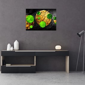 Obraz na szkle abstrakcji - Kule (70x50 cm)