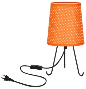 Pomarańczowa lampka nocna z abażurem w kropki - X D246 P2-N70