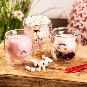 4Home Szklanka termiczna Hot&Cool Happy Cow 210 ml, 2 szt.