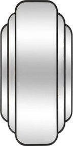 Lustro wiszące duże art deco BENEDITA, metalowa rama, 50,5 x 100,3 cm