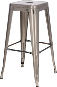Stołek barowy Paris insp. Tolix 75 cm metaliczny