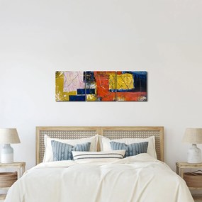 Obraz - Abstrakcja (z zegarem) (90x30 cm)