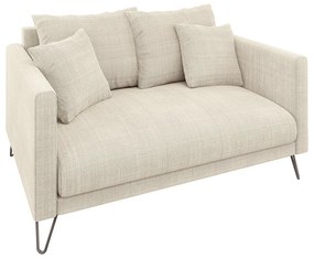 Kremowa sofa z tkaniny szenilowej 140 cm Freya – Ropez