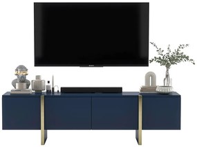 Granatowa długa szafka rtv Z8-H36