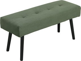 HOMCOM Ławka Polsterbank z Sztruksu, Ławka z Metalowymi Nogami, Ławka do Przedpokoju 100 x 36 x 45 cm Zielony