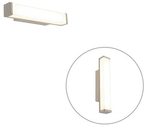 Lampa ścienna do łazienki stalowa 32 cm w tym LED IP44 - Cascada Nowoczesny Oswietlenie wewnetrzne