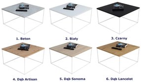 Minimalistyczny stolik kawowy z czarnym blatem - Welos 5X