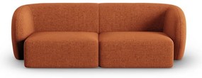 Sofa z tkaniny szenilowej w kolorze terakoty 188 cm Paolo – Milo Casa