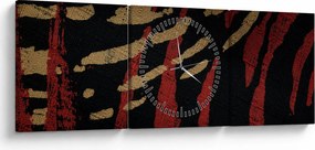 Obraz abstrakcji (z zegarem) (90x30 cm)