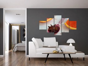 Obraz cynamonu na łyżce (125x70 cm)