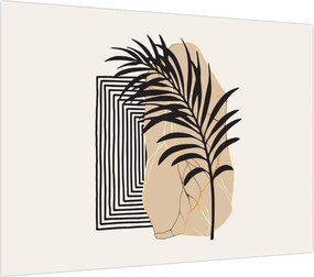Obraz - Abstrakcja z tropikalnymi liśćmi N⁰3 (70x50 cm)