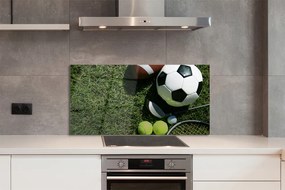 Szklany Panel Sprzęt do Tenisa na Trawie