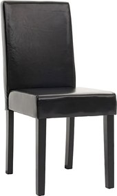 Krzesło do jadalni Littau,  czarny, ciemne nogi