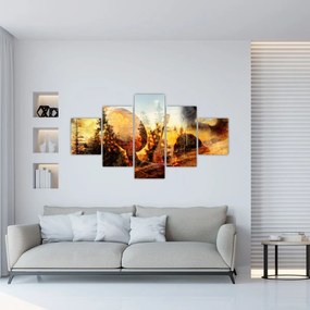 Obraz - Motyw szamana (125x70 cm)