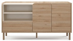 Komoda w dekorze dębu w naturalnym kolorze 141x75,5x44 cm Monza – Marckeric
