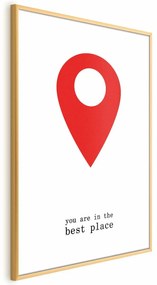 Plakat The best place 21x30 cm z ramą złotą bez marginesu ARTGEIST B