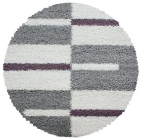 Dywan Shaggy Gala lila 80 cm x 80 cm koło