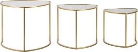 Zestaw Stolików Pomocniczych VKH553, Złoto, 60x60x50 cm, Kendra Home