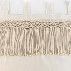 Zasłona z motywem makramy SAMYA, 140 x 240 cm