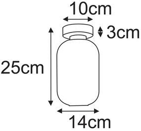 Lampa z ryflowanym kloszem grafitowa A0-B02