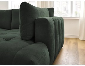 Zielony rozkładany/ze schowkiem narożnik (prawostronny/w kształcie litery L) Fuji – Bobochic Paris