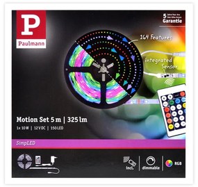 Paulmann 70513 - LED RGB/10W Ściemnialna listwa SIMPLED 5m 230V + pilot