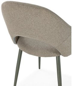 Zielone tapicerowane krzesła zestaw 2 szt. Lia – Marckeric