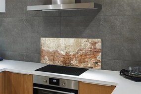 Szkło Ozdobne do Kuchni Klasyczna Czerwona Cegła