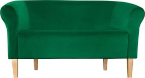 Sofa Milo tkanina Welur wygodna sofa tapicerowana do salonu i poczekalni : Kolor nogi - Drewno, Kolor tkaniny - VELVET - MG25, Typ tkaniny - Velvet, Wysokość nogi - 20 cm