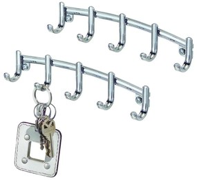 Metalowy wieszak na klucze iDesign York Lyra, 21,5x4,6 cm