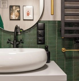 Umywalka ceramiczna nablatowa owalna biała 64 x 42 cm MORINA