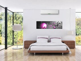 Obraz różowych kul (170x50 cm)