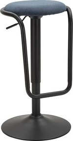 Regulowany Hoker Destiny 61-83 cm Czarny i Niebieski Tkanina Prążkowana z Podnóżkiem Styl Skandynawski