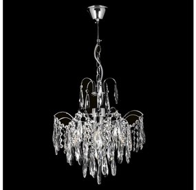 Żyrandol kryształowy na łańcuchu 4xE27/60W/230V