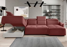 Narożnik MURILLO XL z elektryczną regulacją siedziska Lewostronny w tkaninie VOUGE 08 WERSAL