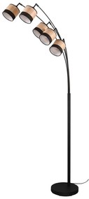 Czarno-naturalna lampa stojąca (wys. 200 cm) Bolzano – Trio