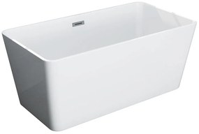 Wanna wolnostojąca prostokątna – 208 l – 150 × 70 × 55 cm (dł. × szer. × wys.) – kolor biały – akrylowa - SPICARA