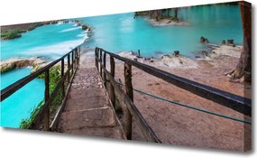 Fotoobraz na płótnie Schody prowadzące do Jeziora