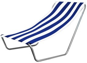 Składane leżak plażowy SAND, niebieskie paski